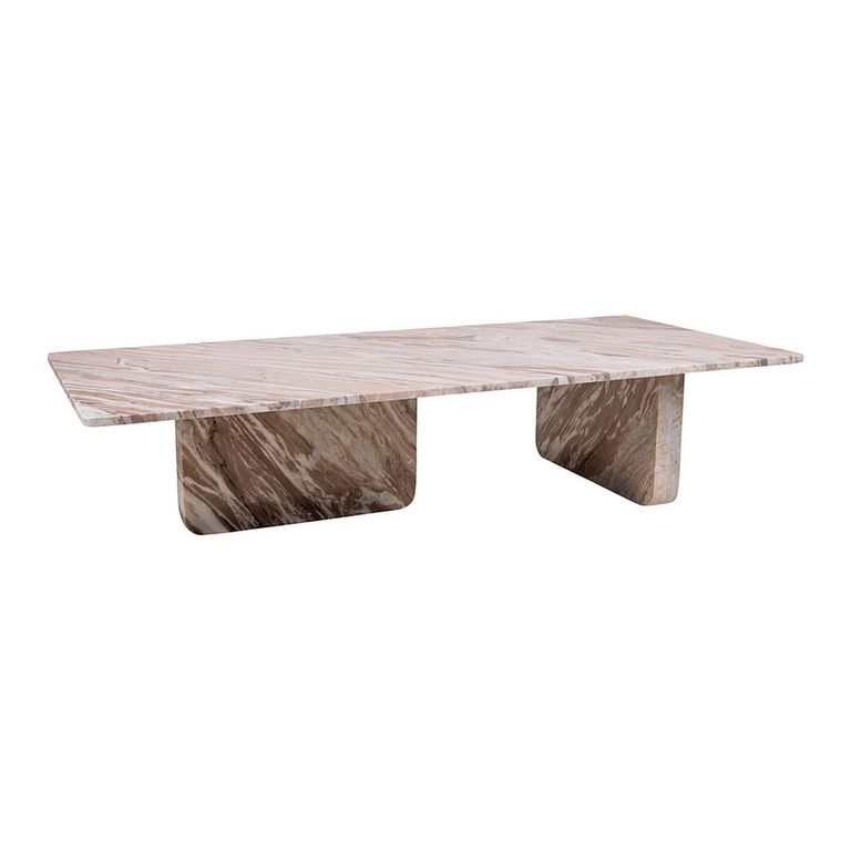 Carrara Coffee Table - Low - Sand - Marble