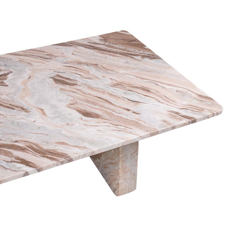 Carrara Coffee Table - Low - Sand - Marble