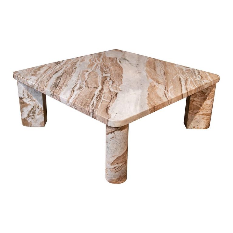 Carrara Coffee Table - Square - Sand - Marble
