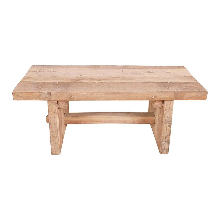 Cuvio Coffee Table - Rustic Natural - Solid Wood