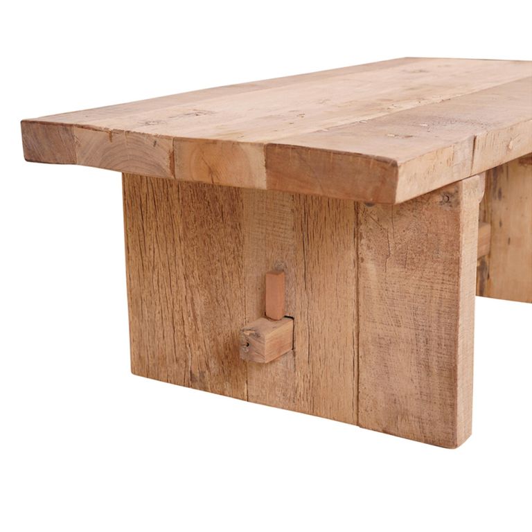 Cuvio Coffee Table - Rustic Natural - Solid Wood