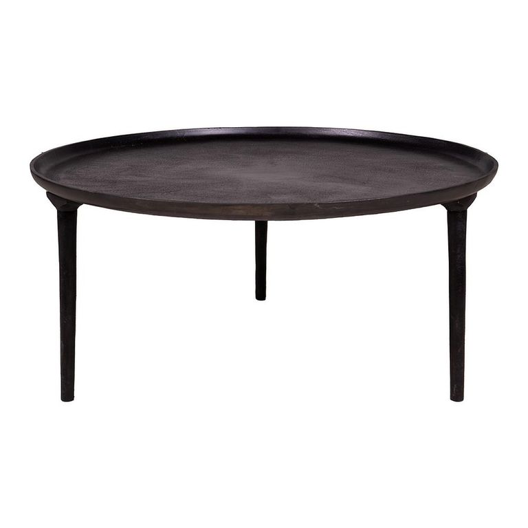 Dundee Coffee Table - Round - Black - Aluminum