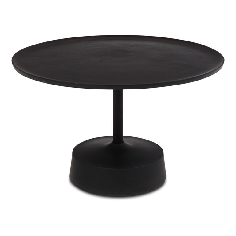 Faye Coffee Table - Round - Matt Black - Aluminum