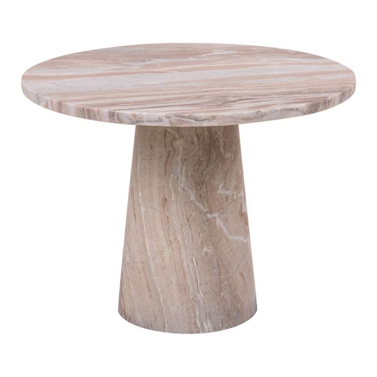 Carrara Coffee Table - Round - Beige - Marble