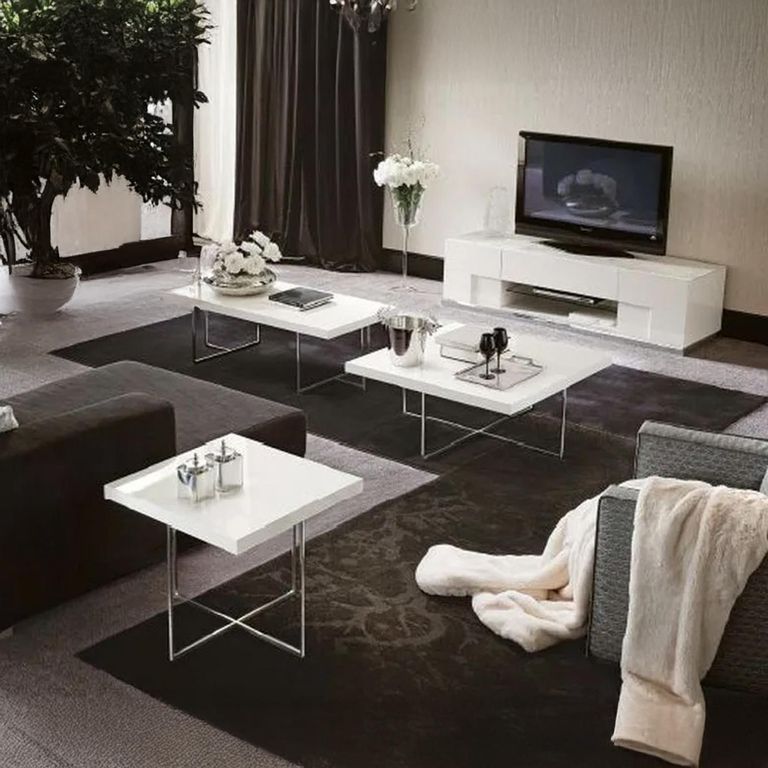 Canova Square Coffee Table - White Gloss