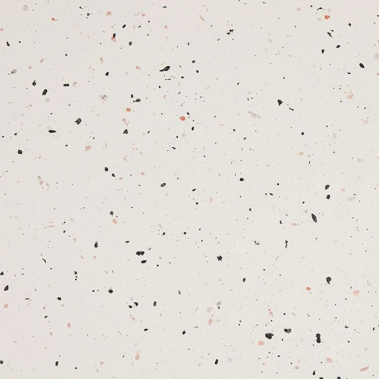 Bonn Coffee Table - Round - Off White Terrazzo Effect - Drum Base - Fiberglass