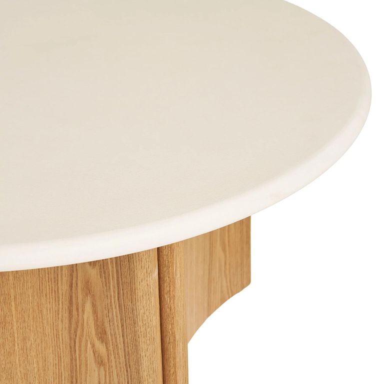 Motril Coffee Table - Round - White and Natural