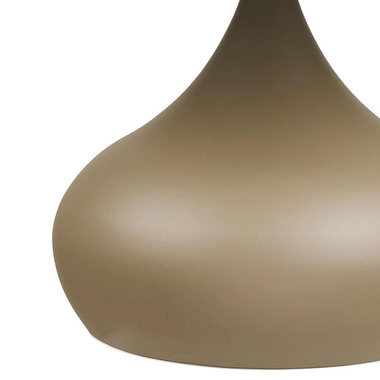 Pienza Coffee Table - Round - Khaki - Glass and Metal
