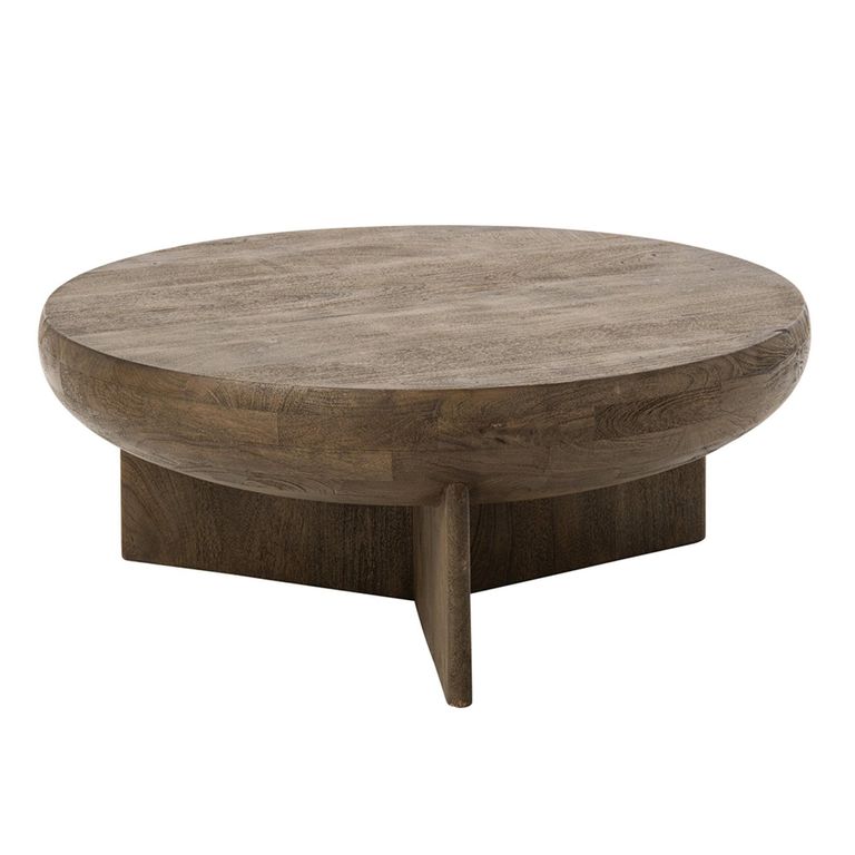 Coffee Table - Round - Dark Brown - Mango Wood