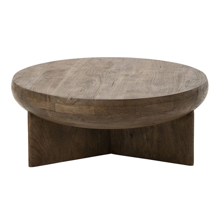 Coffee Table - Round - Dark Brown - Mango Wood
