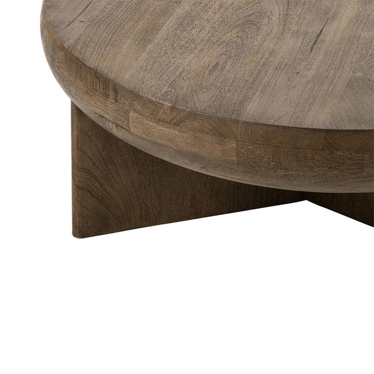 Coffee Table - Round - Dark Brown - Mango Wood