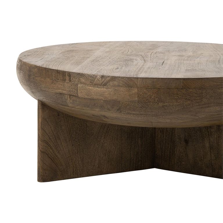 Coffee Table - Round - Dark Brown - Mango Wood