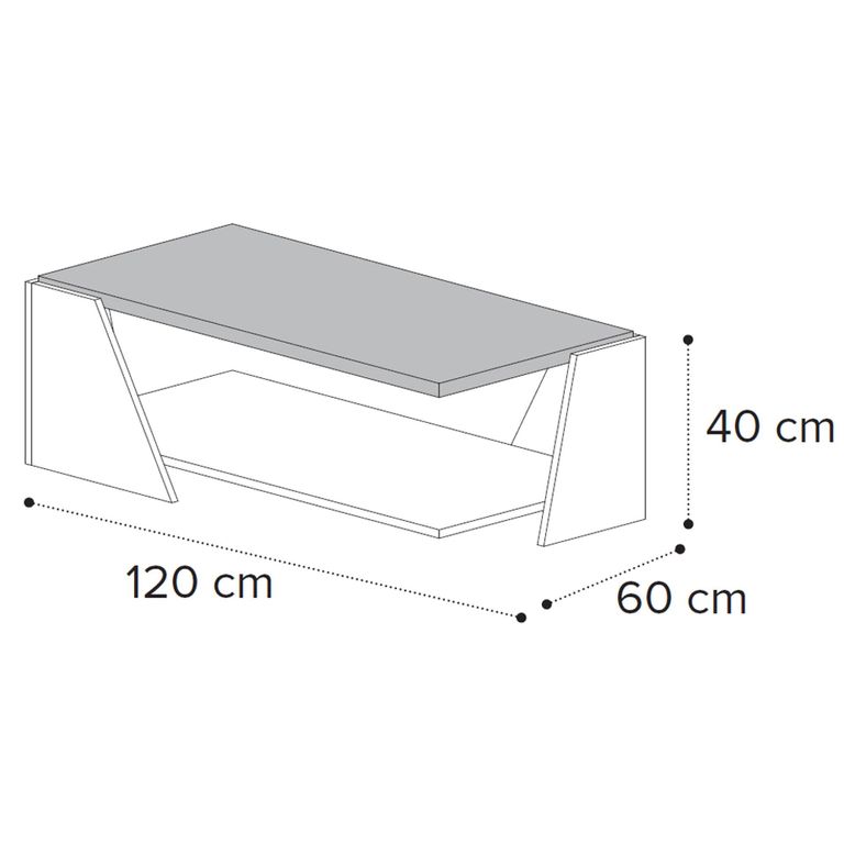 Fidia Italian Coffee Table - Fluted - Emperador Taupe - Marquinia Marble Effect Top