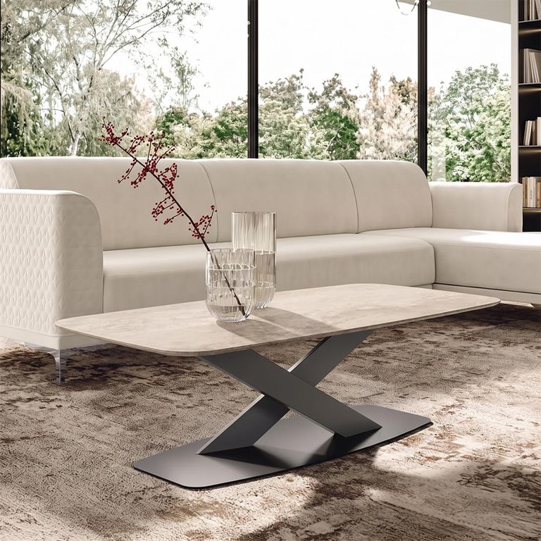 Krystal Italian Coffee Table - Ceramic and Metal