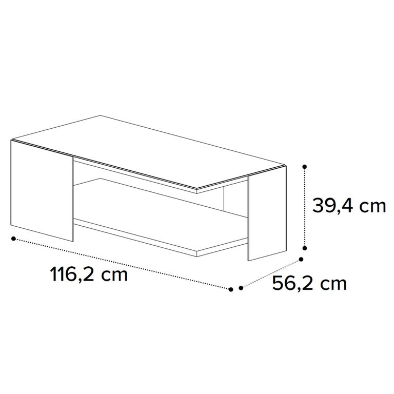 Zenith Italian Coffee Table - Calacatta Gold and Black - Ceramic Top