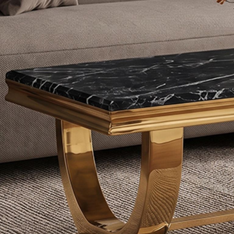 Glacier Coffee Table - Black Marble & Gold