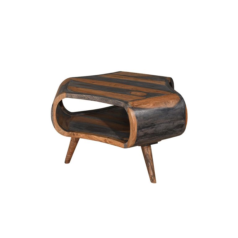 Goa Tri Coffee Table - Small - Rustic Sheesham