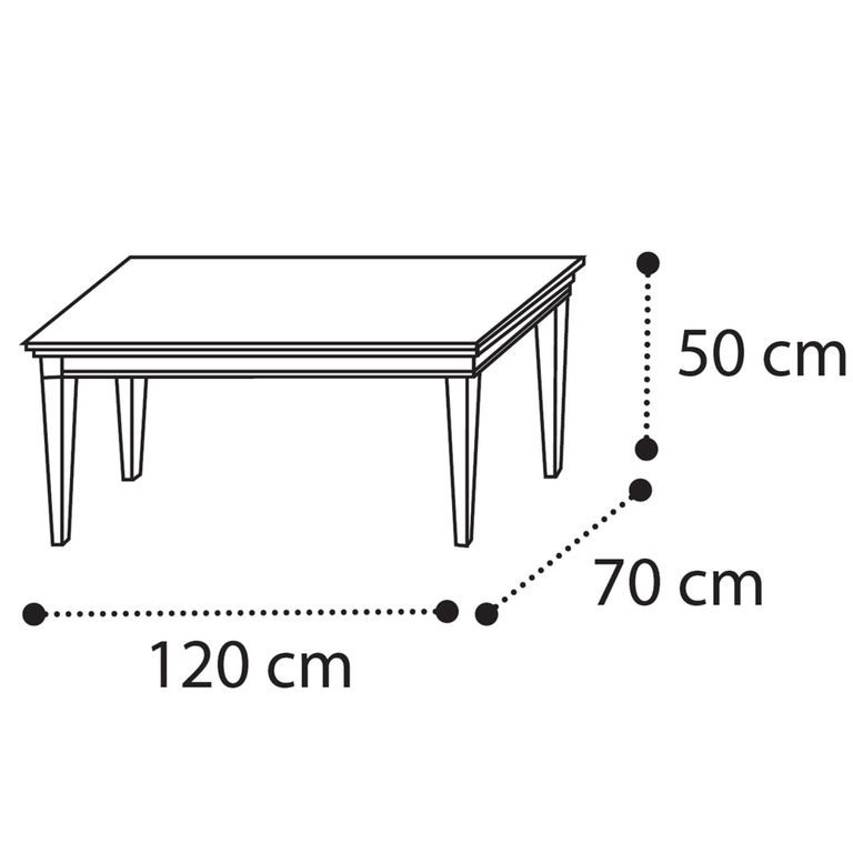 Treviso Italian Coffee Table - Cherry Wood