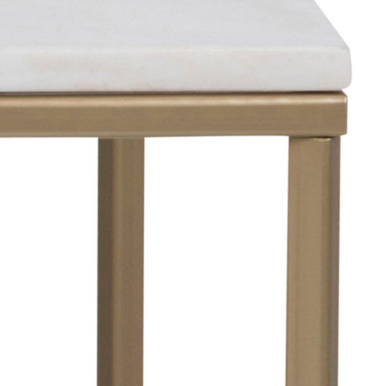 Alisma Coffee Table - White Marble Effect and Gold