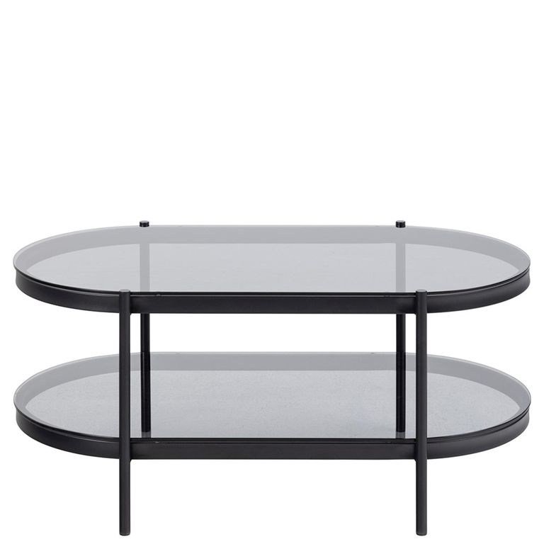 Bayonne Coffee Table - Oval - Smoked Glass