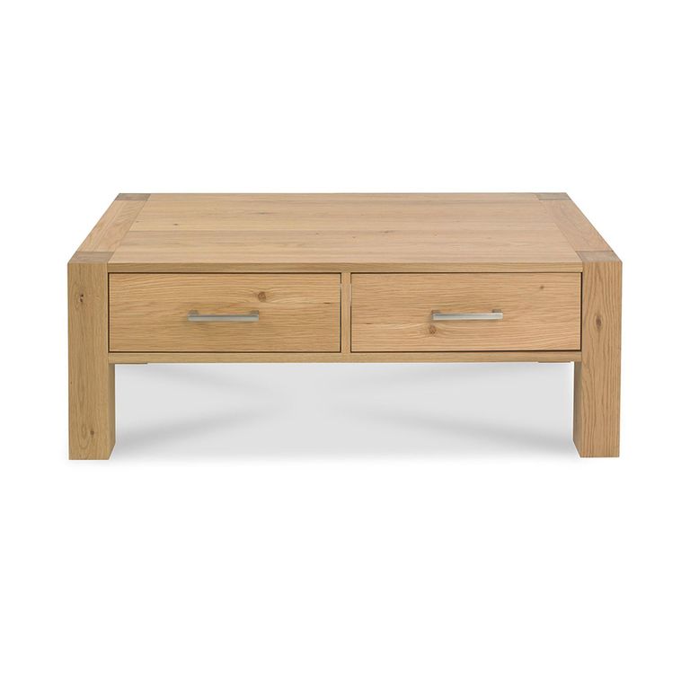 Turin Light Oak Coffee Table - Drawers
