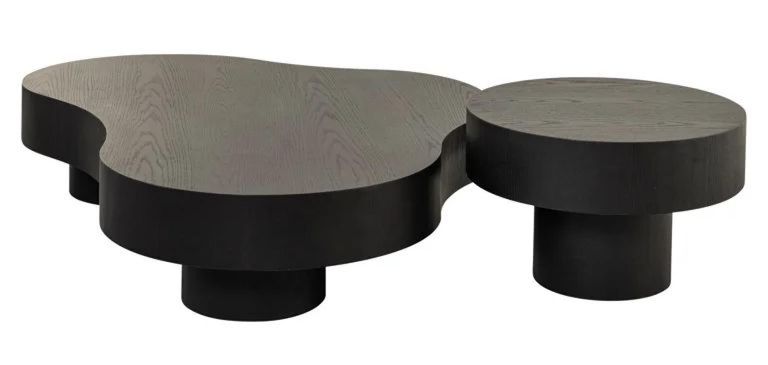 Bogor Set of 2 Dark Wood Coffee Tables