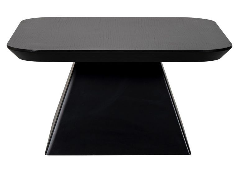 Bonvoy Black Oak Modern Edge Square Coffee Table