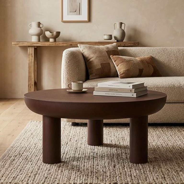 Brix Niko Coffee Table - Round - Rust - Metal