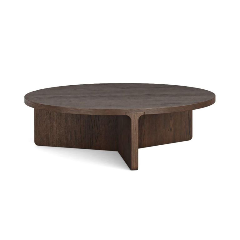 California Coffee Table - Large Round - Dark Oak