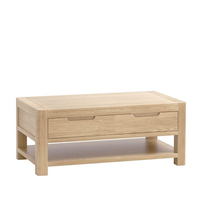 Carly Coffee Table - 2 Drawer - Oak