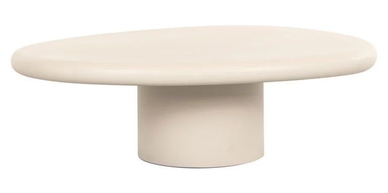 Clayton Lime Plaster Curved Coffee Table