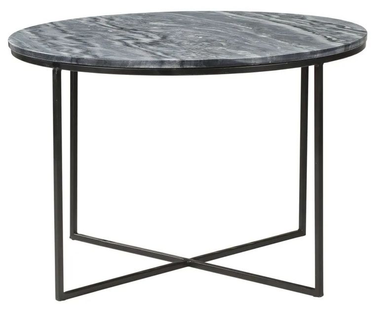 Clearance - The Glam Home Coffee Table - Round - Black - Marble Top