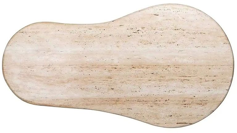 La Cantera Travertine Beige Curved Coffee Table