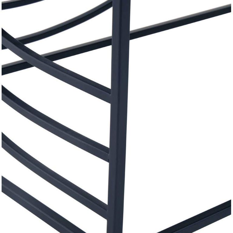 Logan Coffee Table - Mirrored with Black Metal