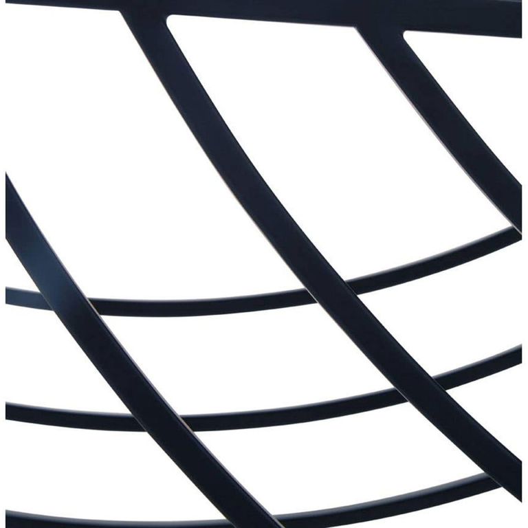 Logan Coffee Table - Mirrored with Black Metal