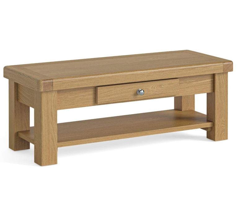Normandy Coffee Table - 1 Drawer - Oak