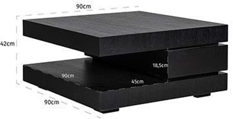 Oakura Black Oak C Blok Coffee Table