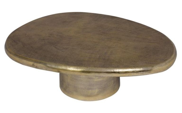 Pulitzer Brushed Gold Metal Coffee Table