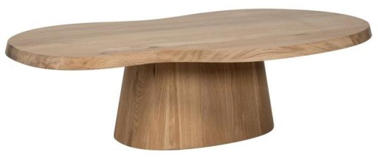 Riva Natural Oak Abstract Shape Coffee Table