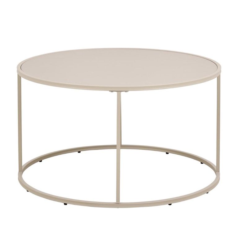 Seaford Coffee Table - Round - Grey Melamine