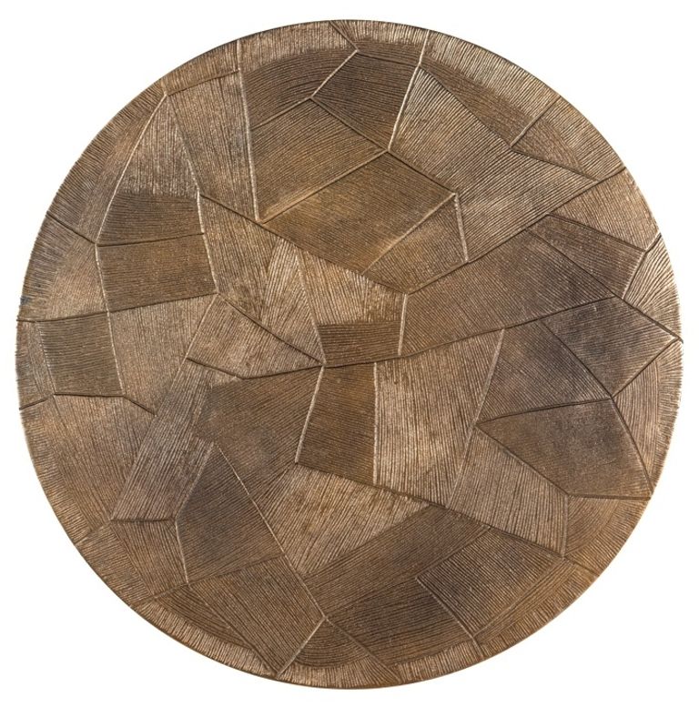 Tulum Brushed Gold 2 Tier Round Coffee Tables