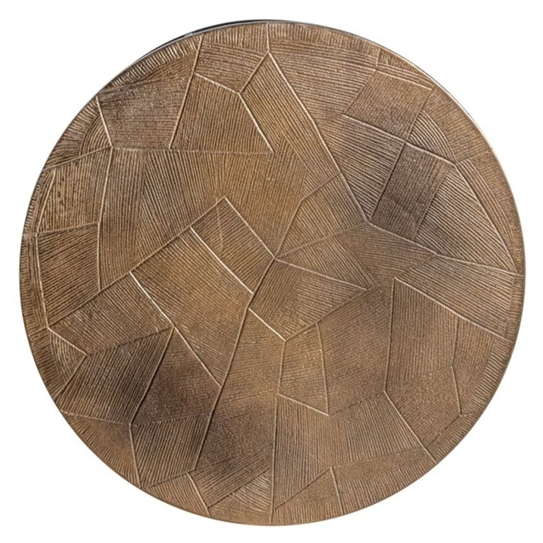 Tulum Brushed Gold 2 Tier Round Coffee Tables