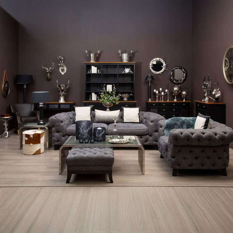 Vogue Coffee Table - Glass and Chrome - Slatted Curved