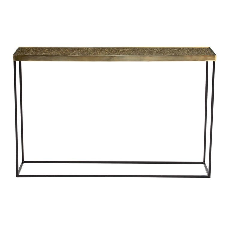 Akola Console Table - Glass and Gold