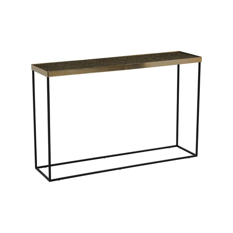 Akola Console Table - Glass and Gold