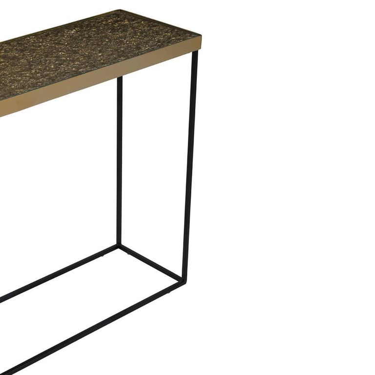 Akola Console Table - Glass and Gold