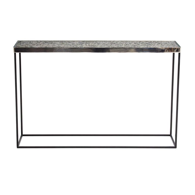 Akola Console Table - Glass and Silver