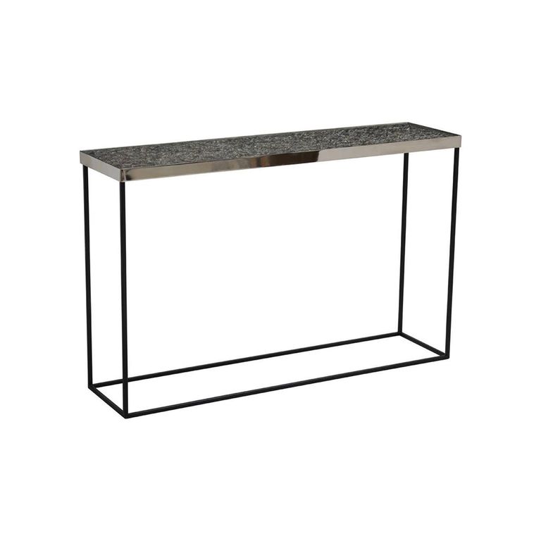 Akola Console Table - Glass and Silver