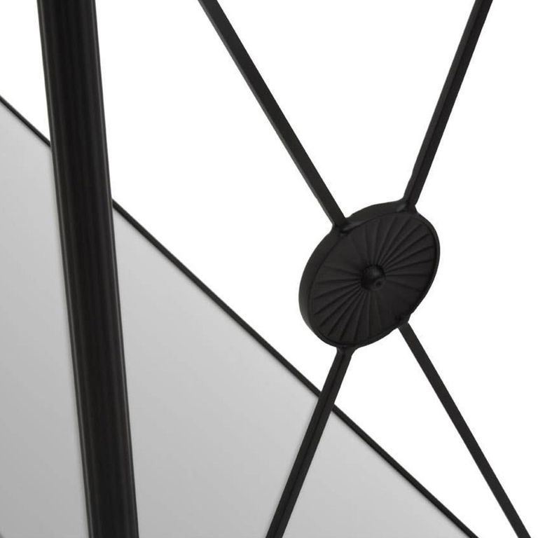 Axis Console Table - Clear Glass with Black Metal