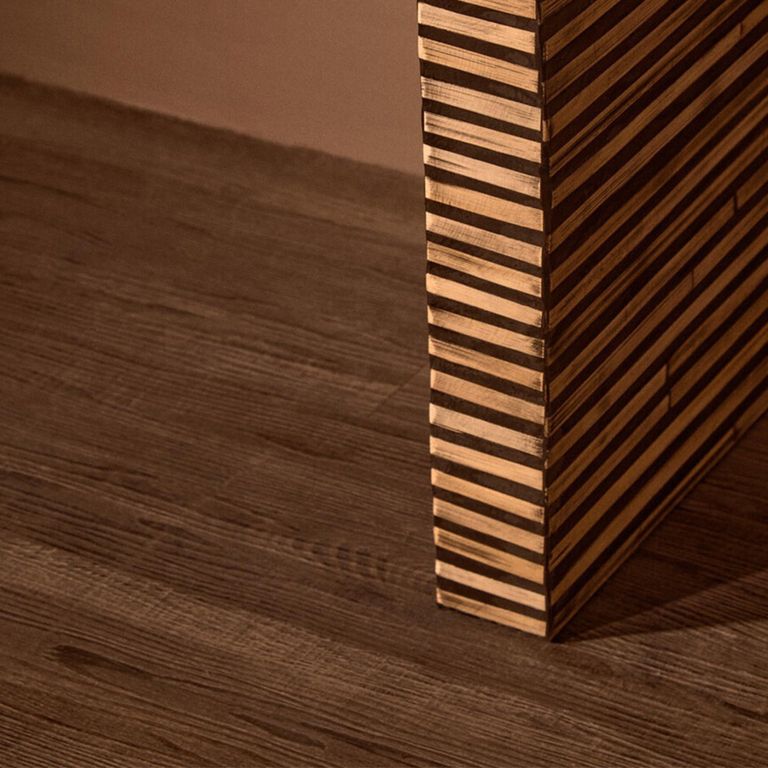 Bambusa Console Table - Curved - Bamboo Inlay